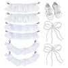 8Pcs 2 Styles Polyester Lace & Resin Imitation Pearl Pendants Decortions HJEW-GA00019-1
