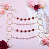 4Pcs 2 Styles Alloy & Resin Boot Strap Chains HJEW-HY00195-4