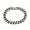 Non-Tarnish 201 Stainless Steel Curb Chain Bracelets BJEW-D030-03P-1