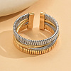 Two Tone Zinc Alloy 3-Strand Cuff Bangles WG02E92-01-5