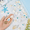 32Pcs 2 Colors Summer Beach Natural Shell Pendants FIND-SC0012-35-3