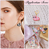1 Set Cat Alloy Enamel Pendant Locking Stitch Markers HJEW-SC0001-62-5