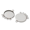 304 Stainless Steel Pendant Cabochos STAS-C117-05P-2
