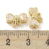 Brass Pave Shell Bowknot Multi-Strand Links KK-Q820-18G-3