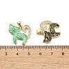 Brass Micro Pave Clear Cubic Zirconia Pendants KK-A221-17G-3