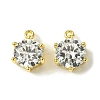 Brass Micro Pave Cubic Zirconia Charms FIND-Z035-07G-1