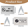 6Pcs 2 Styles 201 Stainless Steel NO SMOKING & SMOKING AREA Signs AJEW-CP0003-90-2