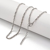 Non-Tarnish 304 Stainless Steel Wheat Chain Necklaces LS-NJEW-R266-02P-2