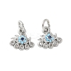Brass Micro Pave Cubic Zirconia Charms KK-U056-46P-1