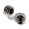 Oval Natural Obsidian Finger Ring G-Q184-06B-P-1
