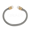 304 Stainless Steel Cuff Bangles for Women STAS-M023-10GP-2