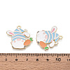 Alloy and Enamel Pendants ENAM-T021-21E-3