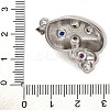Brass Micro Pave Cubic Zirconia Pendants KK-K339-11P-02-3