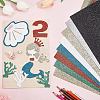 12 Sheets 8 Style Glitter Cardstock Paper AJEW-BC0003-97-4