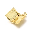 Rack Plating Brass Locket Pendants KK-Z086-49G-2