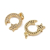 Brass Micro Pave Cubic Zirconia Charms KK-I358-058A-G-2