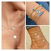 40Pcs 20 Styles Evil Eye Zinc Alloy Enamel Connector Charms ENAM-TA0001-37-8