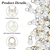 120Pcs 3 Styles ABS Plastic Imitation Pearl Pendants KY-HS0004-09-4