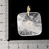 Natural Quartz Crystal Faceted Pendants G-C274-03F-3