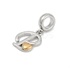 Brass European Dangle Charms KK-Z097-01P-GP-2