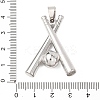 304 Stainless Steel Pendants STAS-D129-15P-3