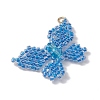 Glass Seed Beaded Pendants PALLOY-MZ00230-01-3