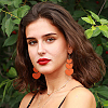 6 Pairs 6 Colors PU Leather Heart Dangle Earrings with Iron Pin for Women EJEW-FI0002-15-5