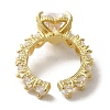 Brass Micro Pave Cubic Zirconia Rings for Women RJEW-E295-05G-02-3