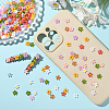 240Pcs 8 Colors Sakura Resin Cabochons FIND-SC0019-68-5