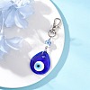 Handmade Lampwork Evil Eye Pendant Decorations HJEW-JM04143-03-1