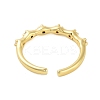 Brass Pave Cubic Zirconia Cuff Rings RJEW-U012-02G-01-3