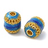 Rack Plating Brass Enamel European Beads KK-P276-33G-1