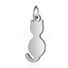 Tarnish Resistant 201 Stainless Steel Kitten Pendants STAS-S105-T551D-1-1