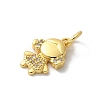 Brass Micro Pave Cubic Zirconia Pendants KK-P292-21B-G-2