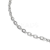 Adjustable 304 Stainless Steel Cable Chain Necklaces NJEW-K270-06P-3