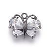 Brass Cubic Zirconia Pendants KK-F809-05B-1
