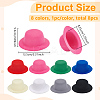 8Pcs 8 Colors EVA Cloth Mini Hat Fascinator Base AJEW-BC0007-03-2