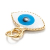 Brass Enamel Pendants KK-M220-03G-B-3