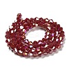 Opaque Solid Color Electroplate Glass Beads Strands GLAA-F029-P4mm-A01-2