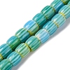 Handmade Lampwork Chevron Beads Strands LAMP-K041-01B-23-1