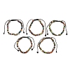 Dyed Natural Imperial Jasper Beads Braided Bead Bracelets for Men Women BJEW-D360-01C-4