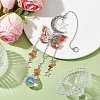 Alloy Hollow Moon Butterfly Hanging Ornaments HJEW-TA00173-03-2
