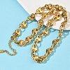 304 Stainless Steel Heart Links Chains Pendant Necklaces for Women NJEW-B150-02G-2