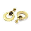 304 Stainless Steel Natural Tiger Eye Boho Stud Earrings EJEW-S244-01G-C-2