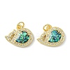 Brass Micro Pave Cubic Zirconia Pendants KK-A197-12G-1