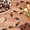 250Pcs 5 Styles Wood European Beads WOOD-PA0001-41-4