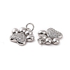 Rack Plating Brass Micro Pave Cubic Zirconia Charms KK-C008-36P-3