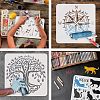 Large Plastic Reusable Drawing Painting Stencils Templates DIY-WH0172-794-4