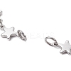304 Stainless Steel Star Link Chain Bracelet Makings for Women X1-AJEW-TA00028-2