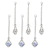 10Pcs 304 Stainless Steel Macrame Pouch Pendant Decorations HJEW-YW00109-2